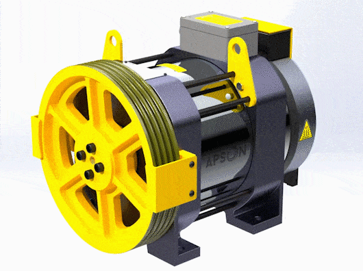 apson-inner-rotor-gearless-traction-machine